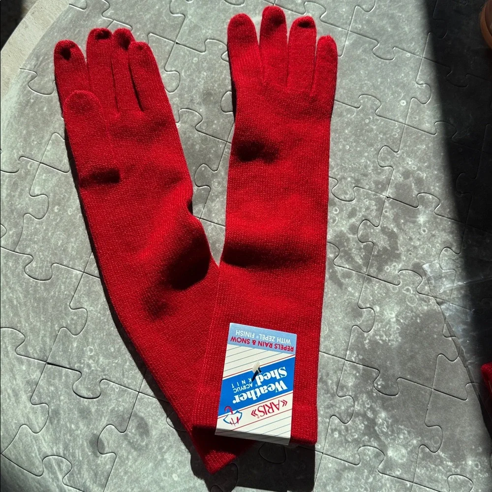 Aris Weather Shed Acrylic Knit Gloves‎ And Headband Set